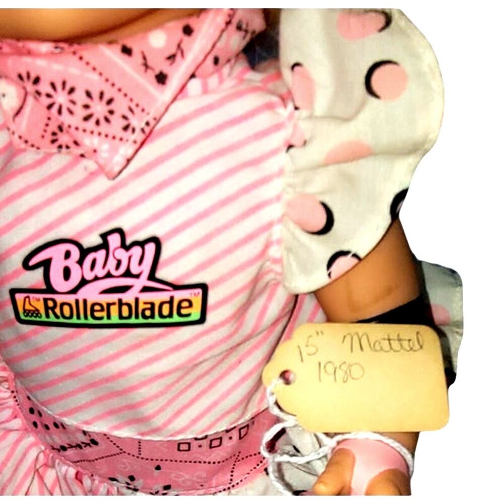 15" 1991 Vintage Mattel's Sweet & Sassy Retro Baby Rollerblade Doll~ She Works! - Picture 2 of 9